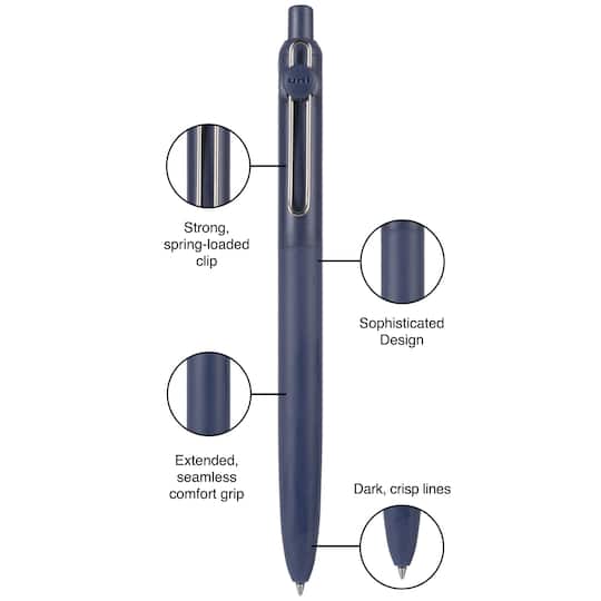 uniball™ Zento Zen Collection 0.7mm Medium Point Black Ink Retractable Gel Pen Set